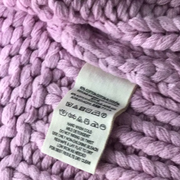 Free People Glow For It Chunky Knit Cardigan New Blossom (Lilac) Large - Picture 8 of 13